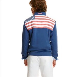 VINEYARD VINES american flag quarter zip